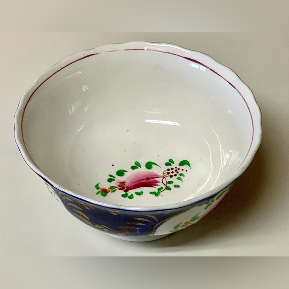 19th Century Antique Gaudy Welsh Feather Pattern Hand Painted Luster Bowl - Picture 3 of 16